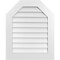 Ekena Millwork Octagonal Top Surface Mount PVC Gable Vent w/ 3-1/2"W x 1"P Standard Frame, 26"W x 32"H GVPOT26X3201SN - alternate 1